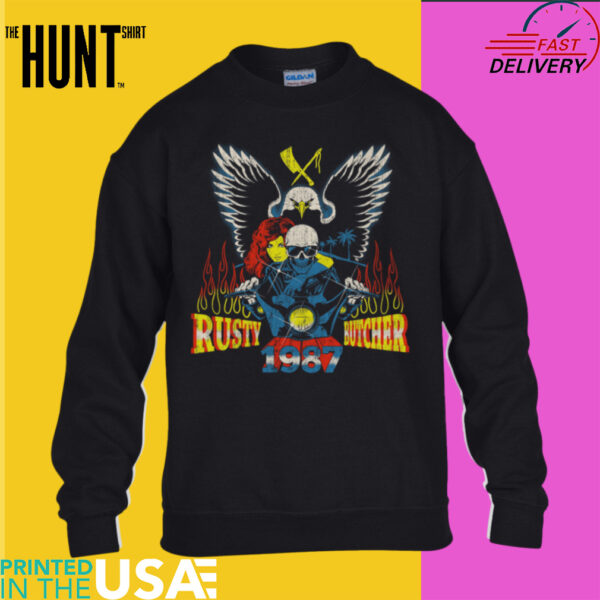 1987 Rusty Butcher Motorcycle T Shirt