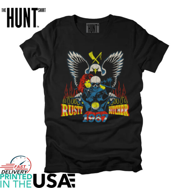 1987 Rusty Butcher Motorcycle T Shirt