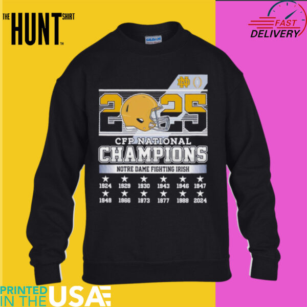 2025 CFP National Champions Notre Dame Fighting Irish shirt