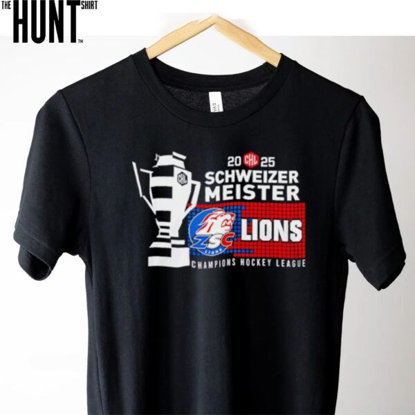 2025 Schweizer Meister Champions Hockey League ZSC Lions trophy shirt