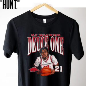 DJ Wagner Deuce One Razorbacks basketball cartoon shirt