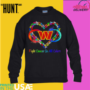 Washington Commanders Heart Fight Cancer in All Colors shirt