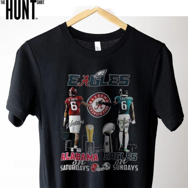 Alabama Crimson Tide On Saturdays x Philadelphia Eagles Sunday signature shirt