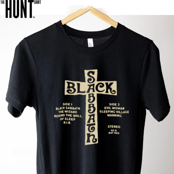 Black Sabbath Self Titled Track List shirt