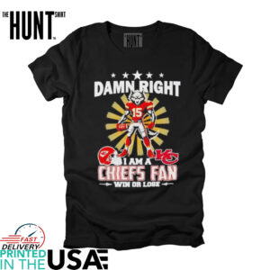 Patrick Mahomes damn right I am a Kansas City Chiefs fan win or lose mascot helmet shirt