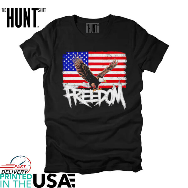 Freedom American Eagle American Flag Patriotic graphic shirt