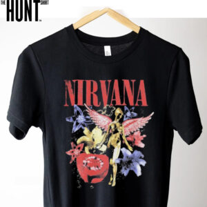 Nirvana In Utero Wings Heart Flowers T shirts