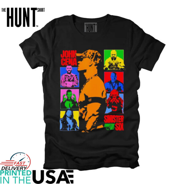 John Cena’s Sinister Six WWE graphic shirt