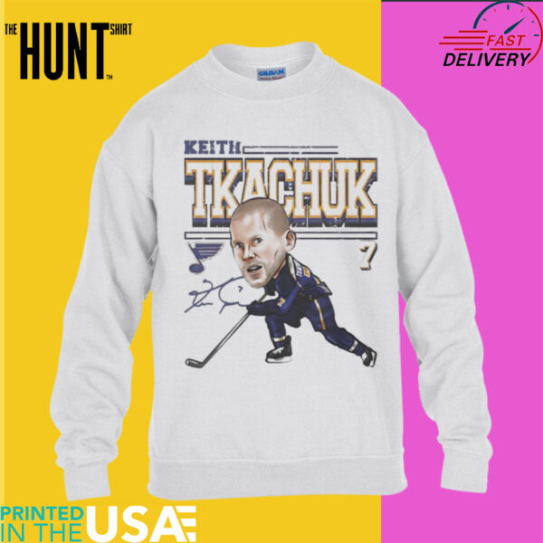 Keith Tkachuk St. Louis Blues signature caricature shirt