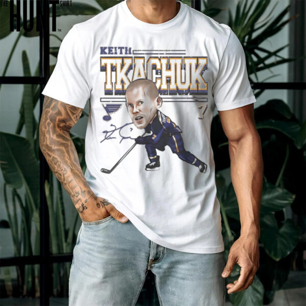 Keith Tkachuk St. Louis Blues signature caricature shirt