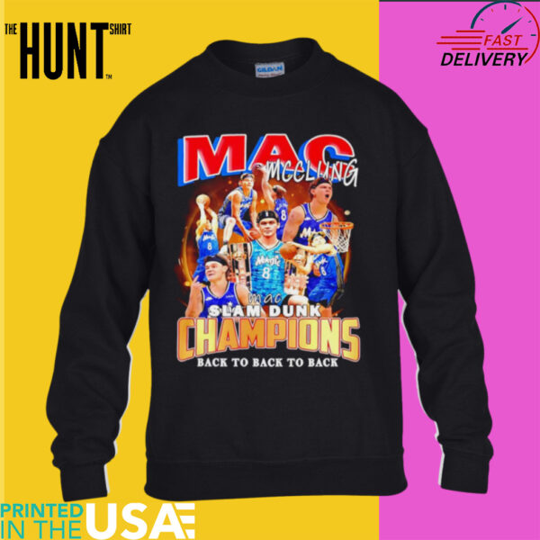 Mac McClung Slam Dunk Champions Back To Back To Back shirt