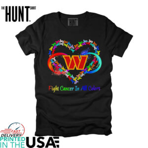 Washington Commanders Heart Fight Cancer in All Colors shirt