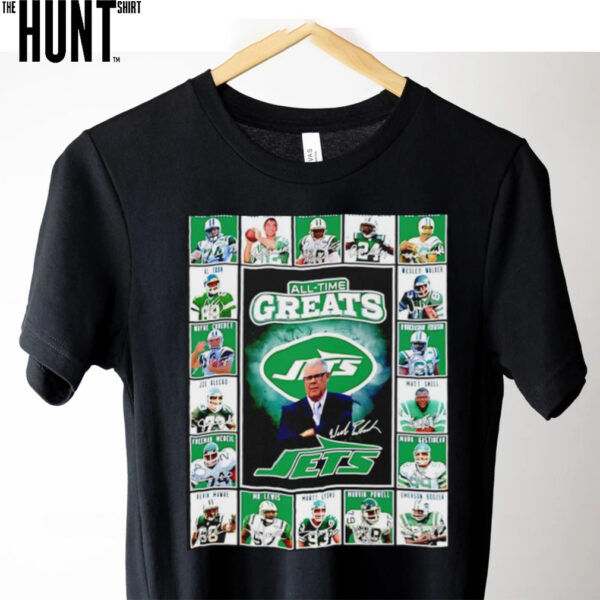 New York Jets all time greats all team picture signature shirt