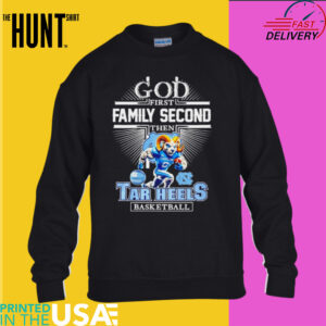 God Frist Family Secon Then North Carolina Tar Heels mascot shirt