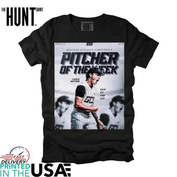 Official Grand Canyon Antelopes baseball Connor Mattison Western Athletic Conference Pitcher Of The Week Poster t shirt