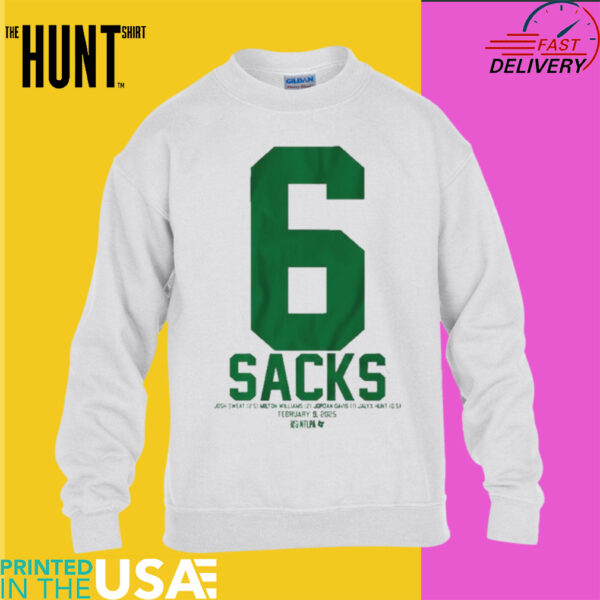 Official Philadelphia Eagles Josh Sweat Milton Williams Jordan Davis And Jalyx Hunt 6 Sacks Feb 9 2025 t shirt