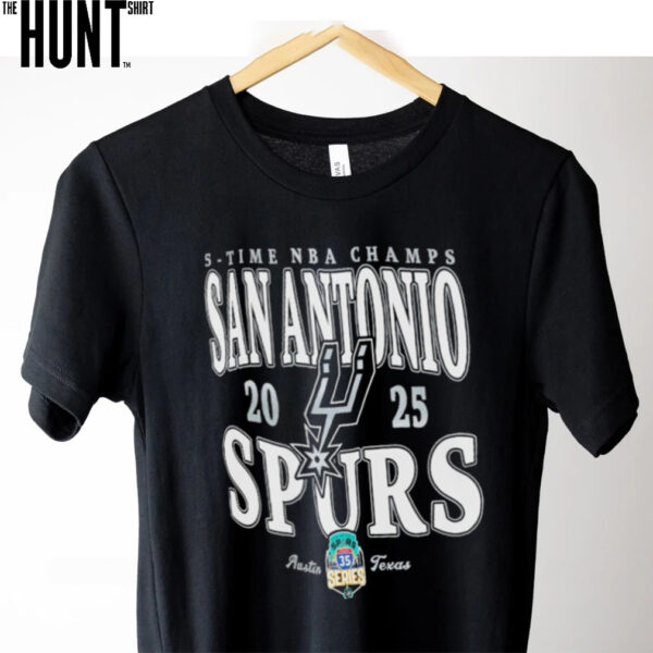 Official San Antonio Spurs 2025 5 Time NBA Champions Shirt