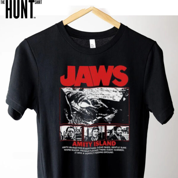 Jaws Amity Island Movie Poster T Shirt