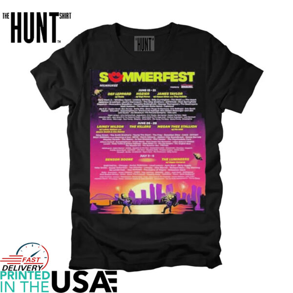 Summerfest Milwaukee 2025 Lineup At American Family Insurance Amphitheater On June 19 to July 5 T Shirts