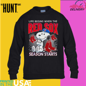 Snoopy life begins when the Red Sox season start shirt