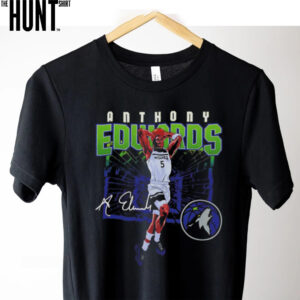 Anthony Edwards Minnesota Timberwolves NBA basketball shattered signature vintage shirt