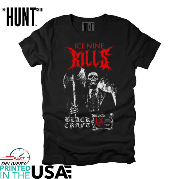 ce Nine Kills Skeleton Corpses Black Tshirt