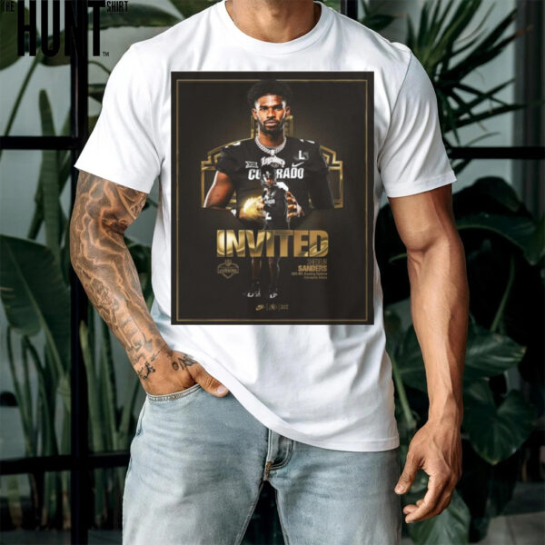 Official Poster Shedeur Sanders Colorado Buffaloes Invited 2025 NFL Scouting Combine Indiana t shirt