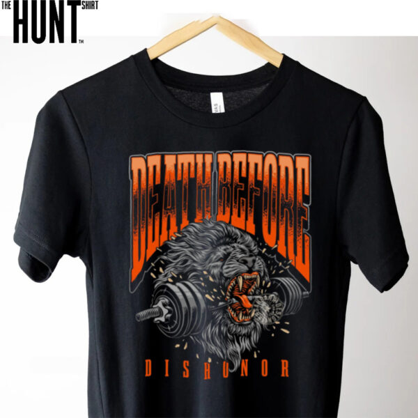 Death Before Dishonor Lion Barbell Shirt