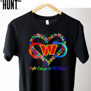 Washington Commanders Heart Fight Cancer in All Colors shirt