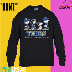 The Peanuts Milwaukee Brewers Tgibs thank God it’s baseball season shirt