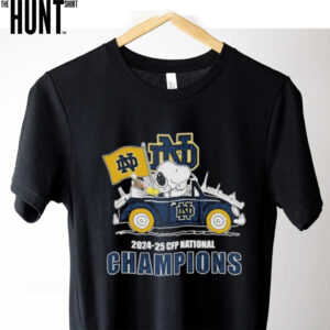 Official Snoopy And Woodstock Driving Car 2024 2025 CFP National Champions T shirts