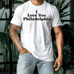 Julius Erving Wearing I Love You Philadelphia shirt