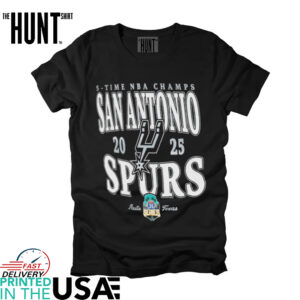 Official San Antonio Spurs 2025 5 Time NBA Champions Shirt