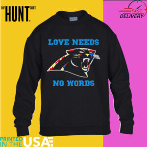 Autism Awareness Carolina Panthers love needs no words shirt