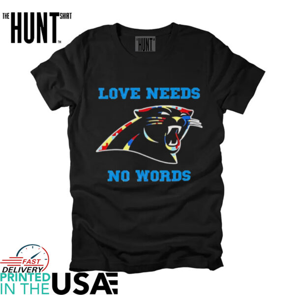 Autism Awareness Carolina Panthers love needs no words shirt