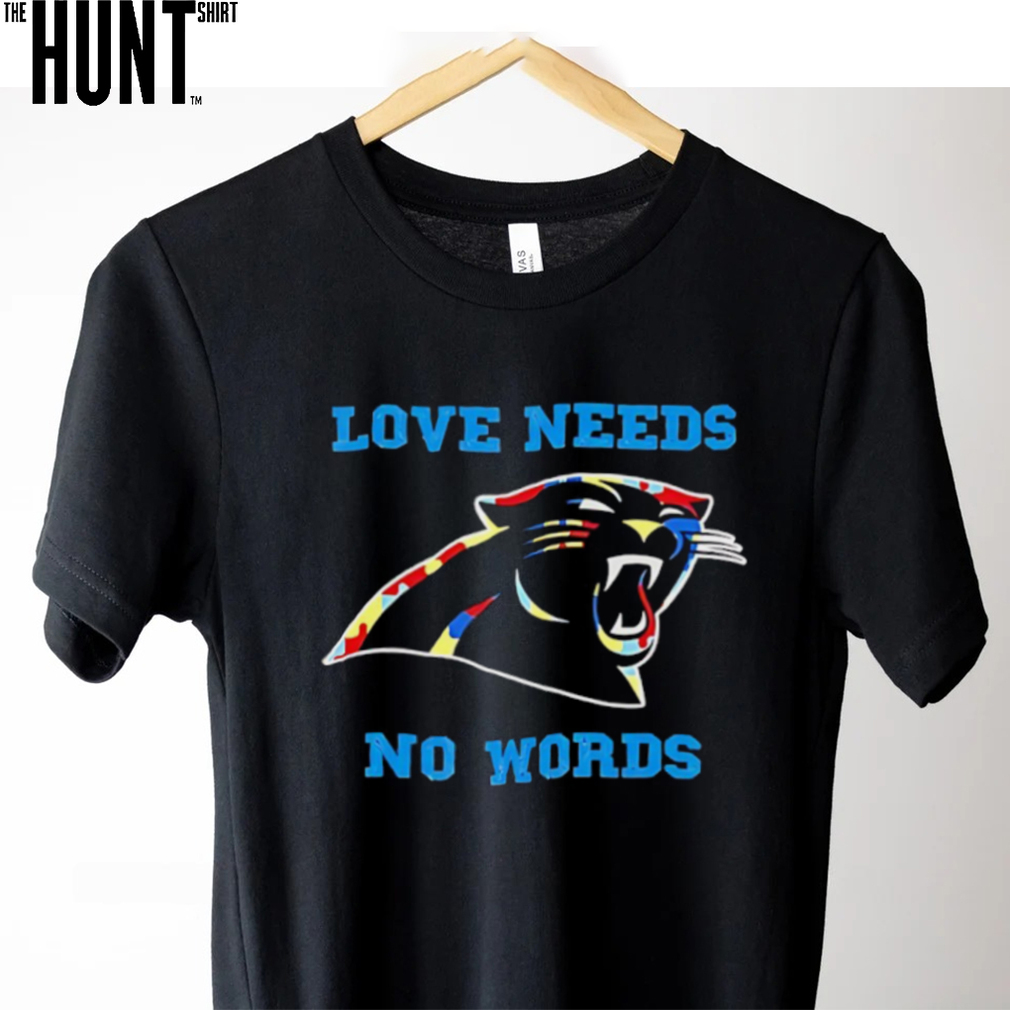 Autism Awareness Carolina Panthers love needs no words shirt Autism Awareness Carolina Panthers love needs no words shirt