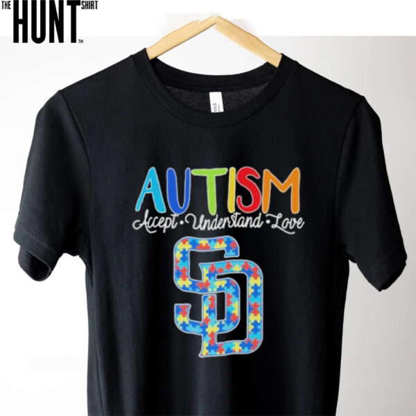 San Diego Baseball Autism Accept Understand Love T shirts