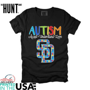 San Diego Baseball Autism Accept Understand Love T shirts