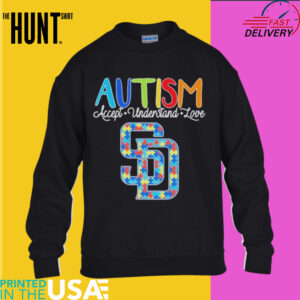San Diego Baseball Autism Accept Understand Love T shirts