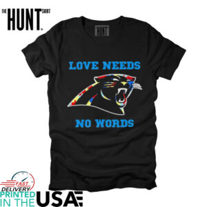 Autism Awareness Carolina Panthers love needs no words shirt
